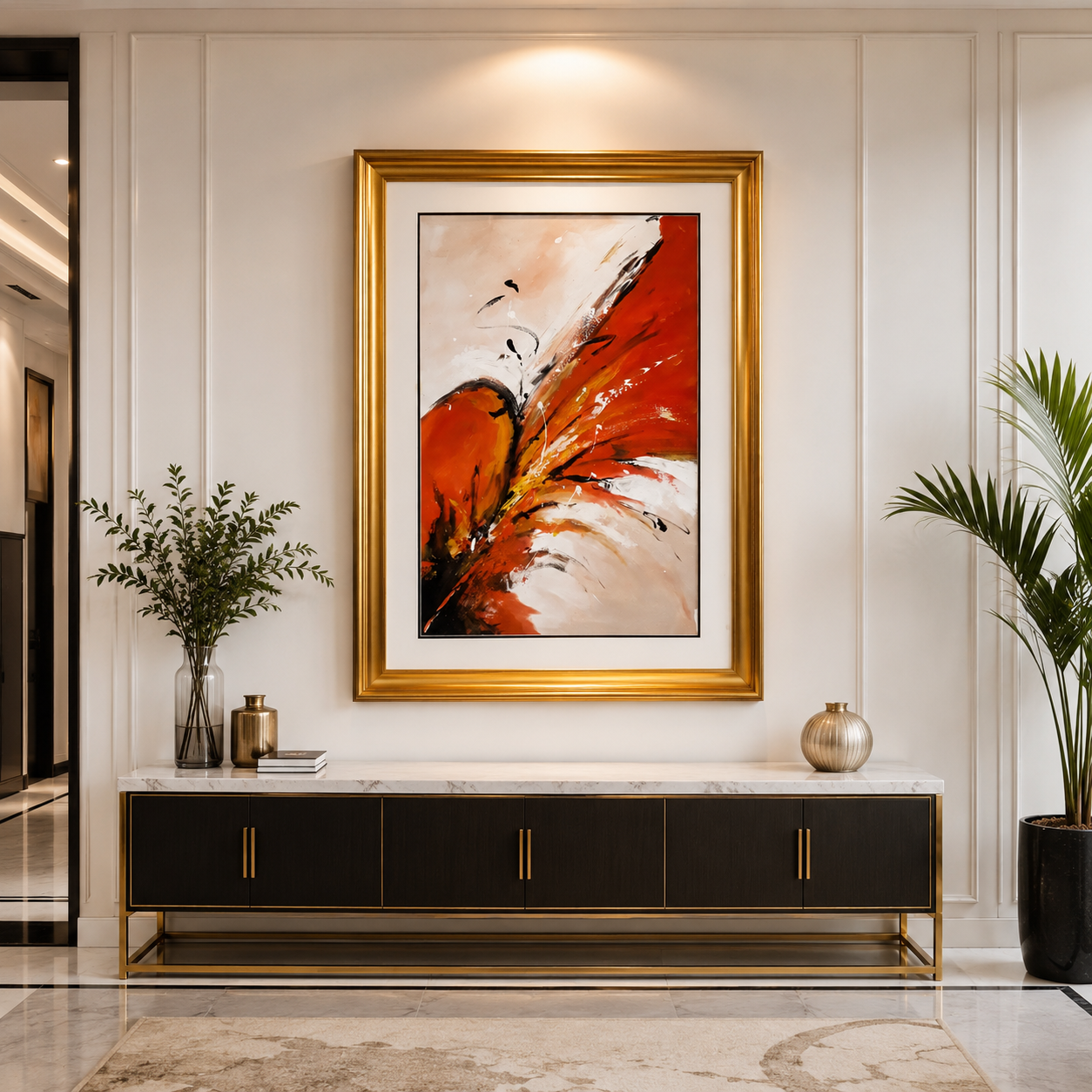 Golden Harmony Abstract Art ✨
