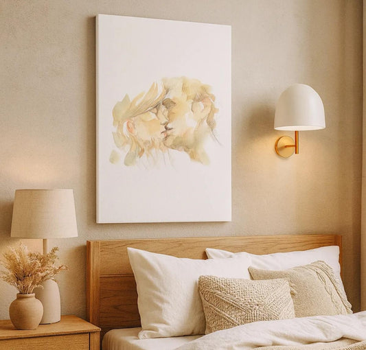 Whispers of Love – Minimal Romantic Canvas Art