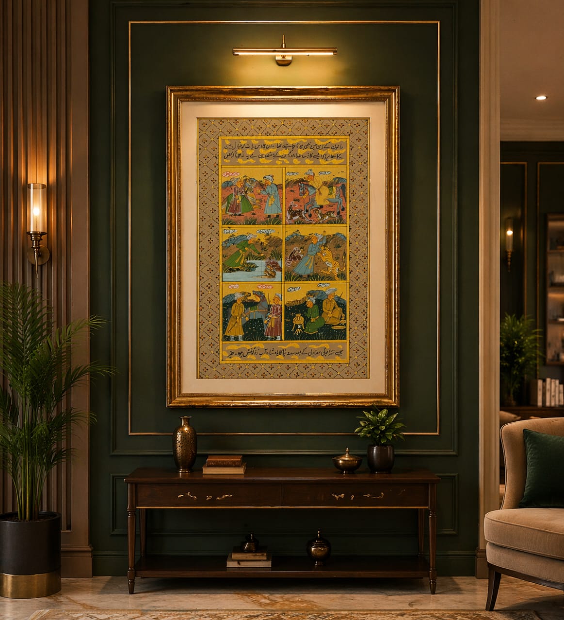 🎨 Mughal Miniature Art Frame – "History on Your Wall"