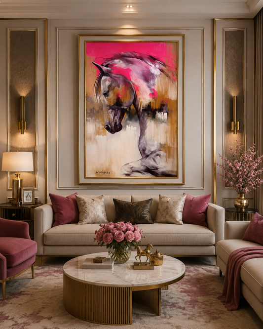 Celestial Gallop
Blush & Blue Majesty
Royal Spirit Horse Art